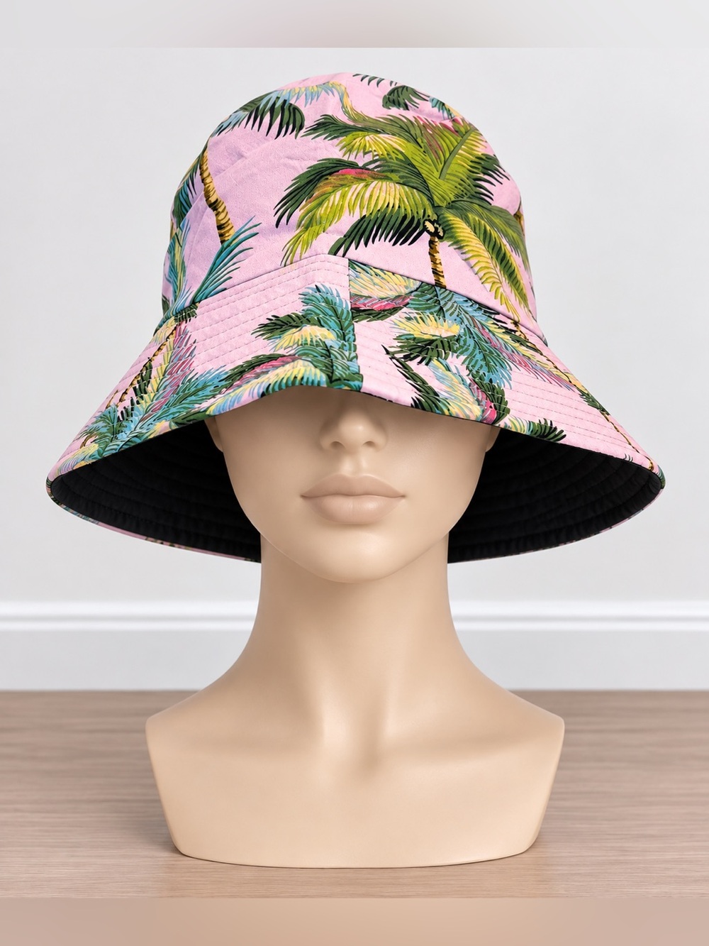 Pink Palm Tree Bucket Hat OSFM